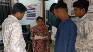 नामांकन की त्रुटि दूर कर परीक्षा फॉर्म की तिथि बढ़ाने NSUI ने सौपा कुलसचिव को ज्ञापन नामांकन की त्रुटि दूर कर परीक्षा फॉर्म की तिथि बढ़ाने NSUI ने सौपा कुलसचिव को ज्ञापन