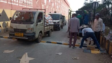 रायपुर नगर निगम यातायात व्यवस्था दुरुस्त करने टायर किलर लगवा रहा है रायपुर नगर निगम यातायात व्यवस्था दुरुस्त करने टायर किलर लगवा रहा है