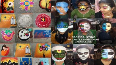 रंगोली में अयोध्या फेस पैक में सौरमंडल और हेयर स्टाइल में बॉलीवुड की झलक