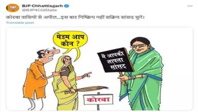 कोरबा सीट से कांग्रेस प्रत्याशी ज्योत्सना महंत पर BJP का निशाना, बताया लापता सांसद