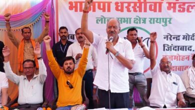 जय भाजपा तय भाजपा के नारों से गूंजा धरसीवां विधानसभा