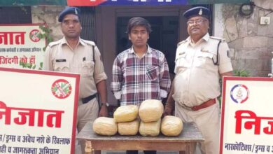 RAIPUR : रेलवे स्टेशन के गेट में गांजा तस्कर गिरफ्तार, 71 हजार का माल जब्त