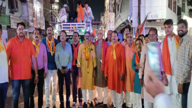 परशुराम जन्मोत्सव पर निकली विशाल सर्व ब्राह्मण शोभा यात्रा