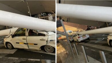 प्री मानसून की पहली बारिश से उमसभरी गर्मी से राहत, एयरपोर्ट की छत गिरी