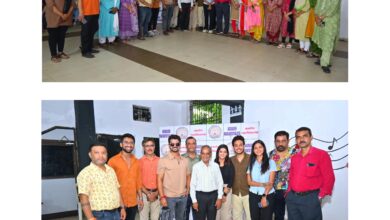 छत्तीसगढ़ी फिल्म ‘जवानी ज़िंदाबाद’ के कलाकारों ने अग्रसेन महाविद्यालय में छात्रों से की मुलाकात