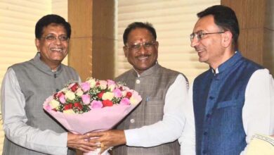 छत्तीसगढ़ के औद्योगिक विकास व निवेश के प्रस्तावों पर केन्द्रीय मंत्री से चर्चा