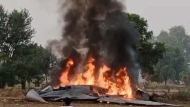 वायुसेना का फाइटर जेट MiG-29 क्रैश,पायलट ने कूदकर बचाई जान