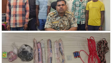 विस्फोटक के साथ 9 नक्सली पूतर्वी आरपीसी मिलिशिया सदस्य गिरफ्तार