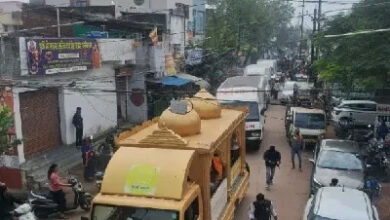 दुर्घटना में मारे गये चारों मित्रों का एक साथ हुआ अंतिम संस्कार