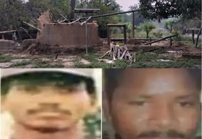कैंप खुलने के बाद पूवर्ती गांव में स्थित 1 करोड़ के इनामी नक्सली माड़वी हिड़मा व देवा बारसे का घर टूटा कैंप खुलने के बाद पूवर्ती गांव में स्थित 1 करोड़ के इनामी नक्सली माड़वी हिड़मा व देवा बारसे का घर टूटा