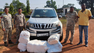 महेंद्रा एक्सयूव्ही 500 वाहन से 157.96 किलो गांजा बरामद, चालक फरार