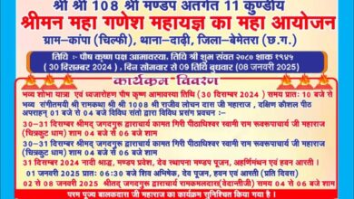 कांपा में श्रीमन गणेश महायज्ञ का महा आयोजन की तैयारी जोरों पर कांपा में श्रीमन गणेश महायज्ञ का महा आयोजन की तैयारी जोरों पर