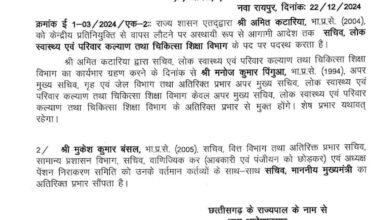 Breaking :दबंग आईएएस कटारिया को मिली पोस्टिंग, बंसल को सीएम सचिव का अतिरिक्त प्रभार