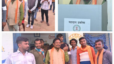 बस्तर सांसद ने कलचा में किया मतदान बस्तर सांसद ने कलचा में किया मतदान