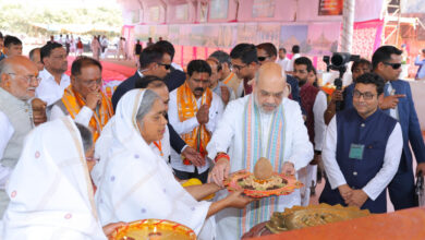 केन्द्रीय मंत्री शाह राजनांदगांव में आचार्य विद्यासागर के ‘प्रथम समाधि स्मृति महोत्सव’ और श्री 1008 सिद्धचक्र विधान विश्व शांति महायज्ञ में शामिल हुए