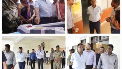 राज्य निर्वाचन आयुक्त ने स्ट्रांग रूम का निरीक्षण व ईवीएम के लाइव डेमोंस्ट्रेशन का किया अवलोकन