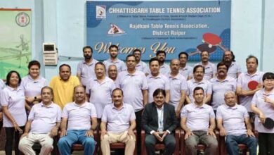 31वीं नेशनल मास्टर्स टेबल टेनिस प्रतियोगिता हेतु छत्तीसगढ़ टेबल टेनिस टीम घोषित