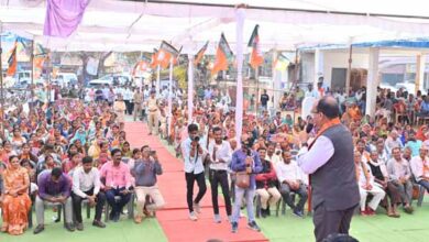 उप मुख्यमंत्री अरुण ने नगर पंचायत भिंभौरी, कुसमी और बेरला में की चुनावी जनसभा