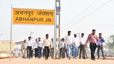 आयुक्त, रेलवे सेफ्टी बी.के.मिश्रा द्वारा अभनपुर- राजिम नई ब्राड गेज रेलवे लाइन का निरीक्षण आयुक्त, रेलवे सेफ्टी बी.के.मिश्रा द्वारा अभनपुर- राजिम नई ब्राड गेज रेलवे लाइन का निरीक्षण