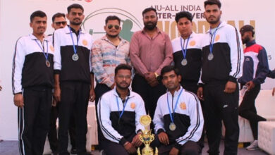 एआईयू वुडबॉल चैंपियनशिप में श्री रावतपुरा सरकार यूनिवर्सिटी की पुरुष टीम ने स्ट्रोक इवेंट में हासिल किया रजत पदक एआईयू वुडबॉल चैंपियनशिप में श्री रावतपुरा सरकार यूनिवर्सिटी की पुरुष टीम ने स्ट्रोक इवेंट में हासिल किया रजत पदक