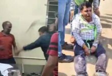 ठेकेदार ने ड्राइवर की पिटाई, कर्मचारियों ने ठेकेदार को पीटा, दोनो पिटाई का विडियों हुआ वायरल