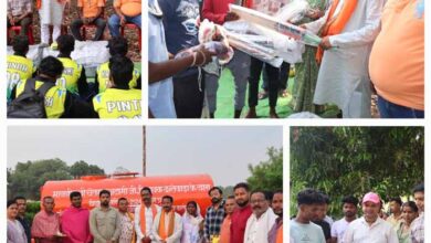 विधायक ने गीदम मेले के लिए पानी टैंकर एवं युवाओं को खेल सामग्री प्रदान किया