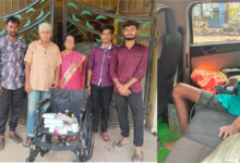 चरामेति विकलांग सेवा के तहत दी गई व्हीलचेयर एवं दवाईयां