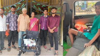 चरामेति विकलांग सेवा के तहत दी गई व्हीलचेयर एवं दवाईयां