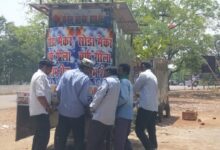 यातायात व्यवस्था सुधारने अवैध ठेले वालों पर की गई कार्यवाही