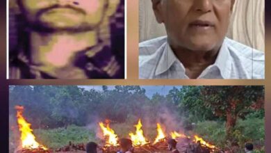 अबूझमाड़ में मारे गए इनामी नक्सली बसव राजू समेत आठ नक्सलियों का पुलिस ने किया अंतिम संस्कार