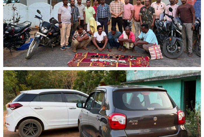 जुआ खेलते 6 जुआरी पकड़ाये, नगद 21 हजार, 2 कार, 4 बाईक जप्त जुआ खेलते 6 जुआरी पकड़ाये, नगद 21 हजार, 2 कार, 4 बाईक जप्त
