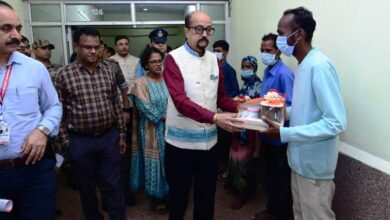 राज्यपाल ने टी बी मरीजों को भेंट की पोषण टोकरी