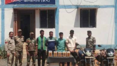 23 लीटर अवैध अंग्रेजी शराब के साथ 4 गिरफ्तार