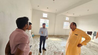शशिबाला कन्या स्कूल में निर्माण कार्यों की धीमी गति पर नाराज हुए निगम सभापति