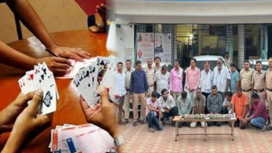फार्म हाउस में पुलिस ने मारी रेड 14 जुआरियों को किया गिरफ्तार, 3 लाख कैश सहित, 17 मोबाइल फोन और 5 कारें जप्त