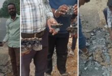 PMGSY के तहत गुणवत्ताहीन सड़क का निर्माण, सड़क की गुणवत्ता पर ग्रामीणों ने उठाए सवाल