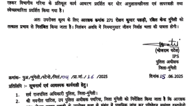 एसपी ने नशेड़ी आरक्षक के खिलाफ की कार्यवाई