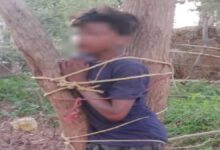 दिनदहाड़े पेड़ से बांधकर किसान ने नाबालिक को पीटा