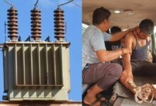 बिजली विभाग की लापरवाही से ट्रांसफार्मर में डीओ चढ़ाने के दौरान झुलसे ठेका श्रमिक