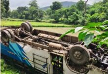 भीषण बस हादसा, एक दर्जन से अधिक यात्री घायल