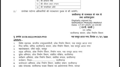लोक निर्माण विभाग में 12 अधिकारी पदोन्नत