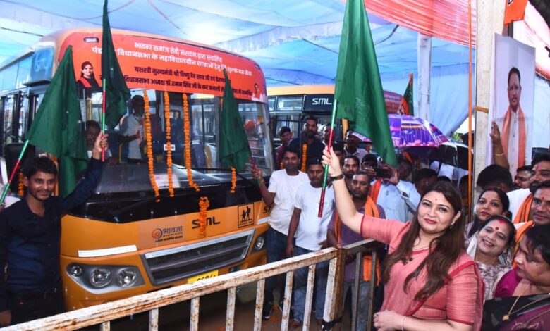 विधायक भावना ने महाविद्यालयीन छात्राओं के लिए 5 निःशुल्क बसों का सीएम और विधानसभा अध्यक्ष ने किया वर्चुअल लोकार्पण विधायक भावना ने महाविद्यालयीन छात्राओं के लिए 5 निःशुल्क बसों का सीएम और विधानसभा अध्यक्ष ने किया वर्चुअल लोकार्पण