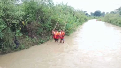 नाला पार करते महिला के हाथ से फिसलकर बच्ची बही
