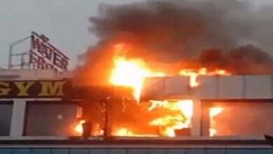 जिम में लगी आग से सभी उपकरण जलकर खाक, शॉर्ट सर्किट की आशंका