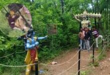 नशे में धुत युवकों ने देव प्रतिमाओं के साथ छेड़छाड़ कर बरसाए थप्पड़