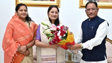 सीएम साय से केंद्रीय महिला व बाल विकास मंत्री श्रीमती अन्नपूर्णा देवी ने की भेंट