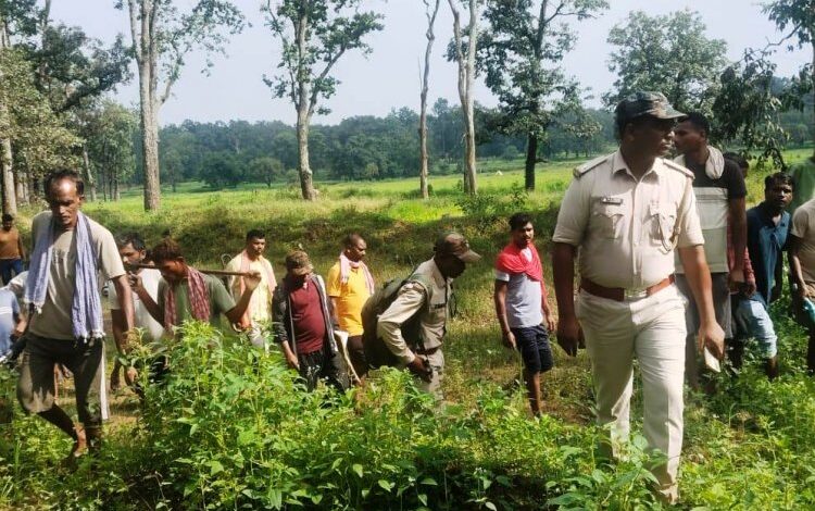 वन अतिक्रमण रोकने बम्हनी क्षेत्र के ग्रामीणों को किया जागरूक वन अतिक्रमण रोकने बम्हनी क्षेत्र के ग्रामीणों को किया जागरूक