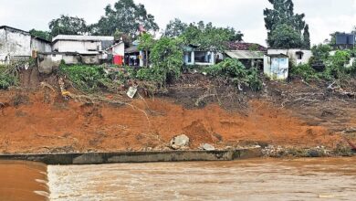 डंकनी नदी के बहाव से किनारे का कटाव बढ़ा