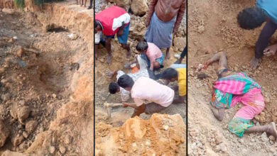 छुहीमिट्टी खदान धंसने से महिला की मौत, एक घायल छुहीमिट्टी खदान धंसने से महिला की मौत, एक घायल