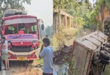 जशपुर में बस और हाइवा की आमने-सामने टक्कर, चालक की मौत, क्लीनर गंभीर घायल जशपुर में बस और हाइवा की आमने-सामने टक्कर, चालक की मौत, क्लीनर गंभीर घायल